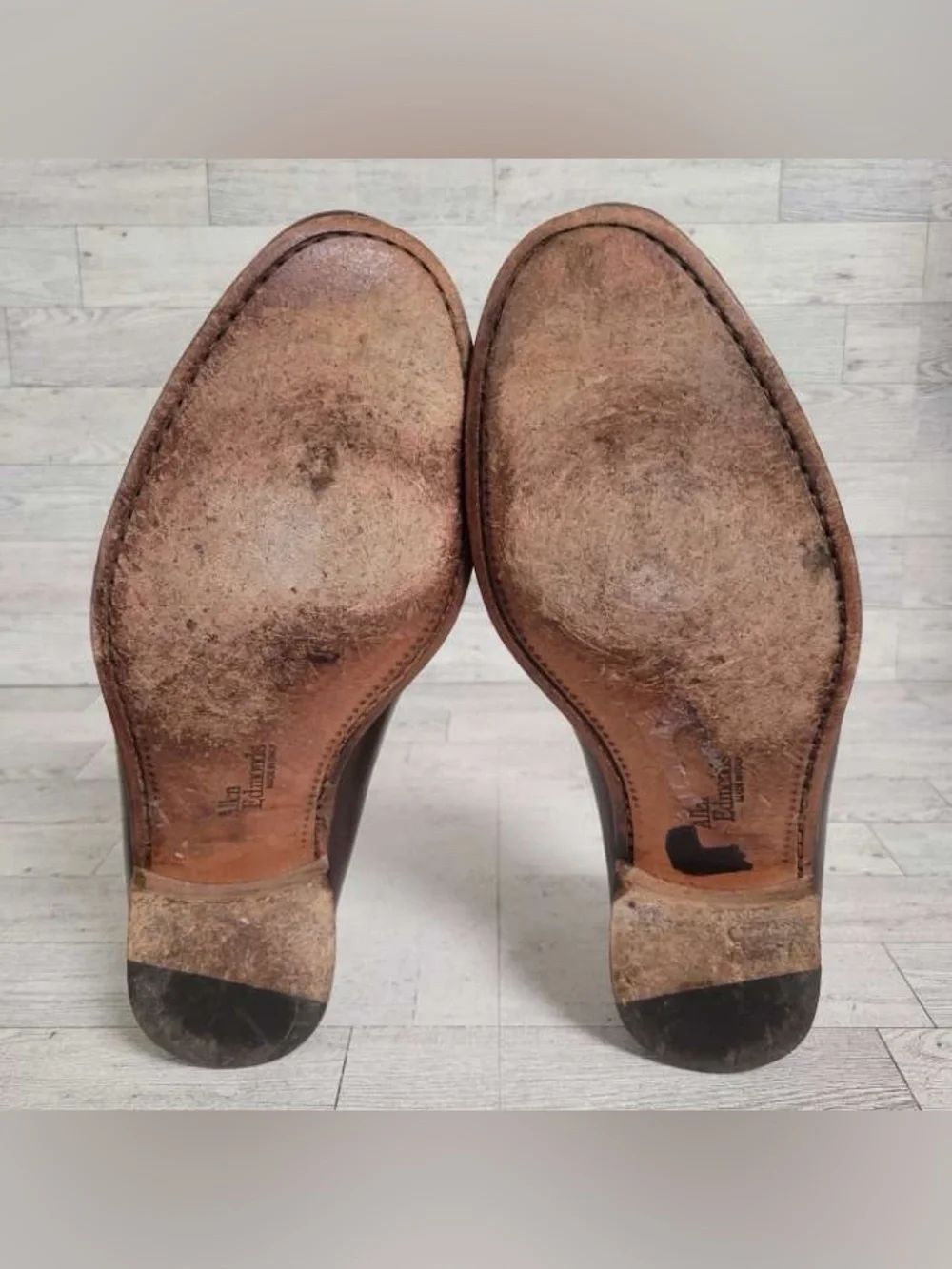 Men's Allen Edmonds Verona Brown Leather Horse Bit Loafers Size 10 Italy Made